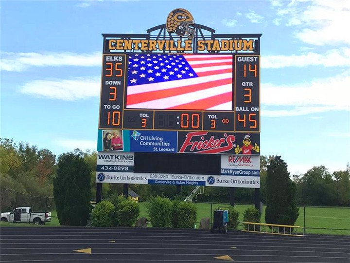 P10 outdoor led video wall for scoreboard application