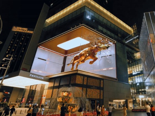 Naked eye 3D outdoor LED screen