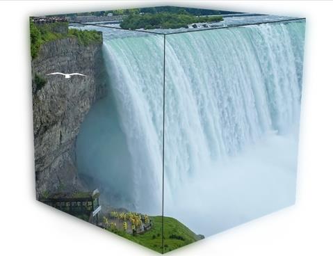 Outdoor seamless right angle LED display