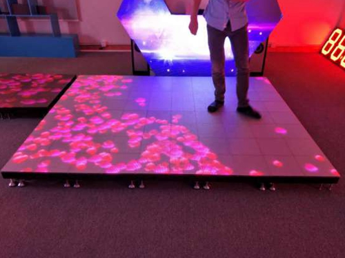 Installation of LED dance floors