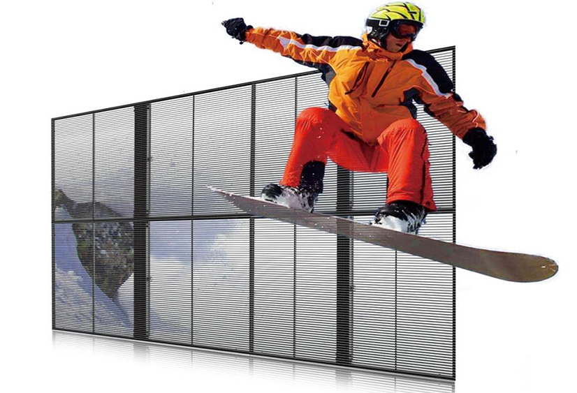 Transparent fixed led display