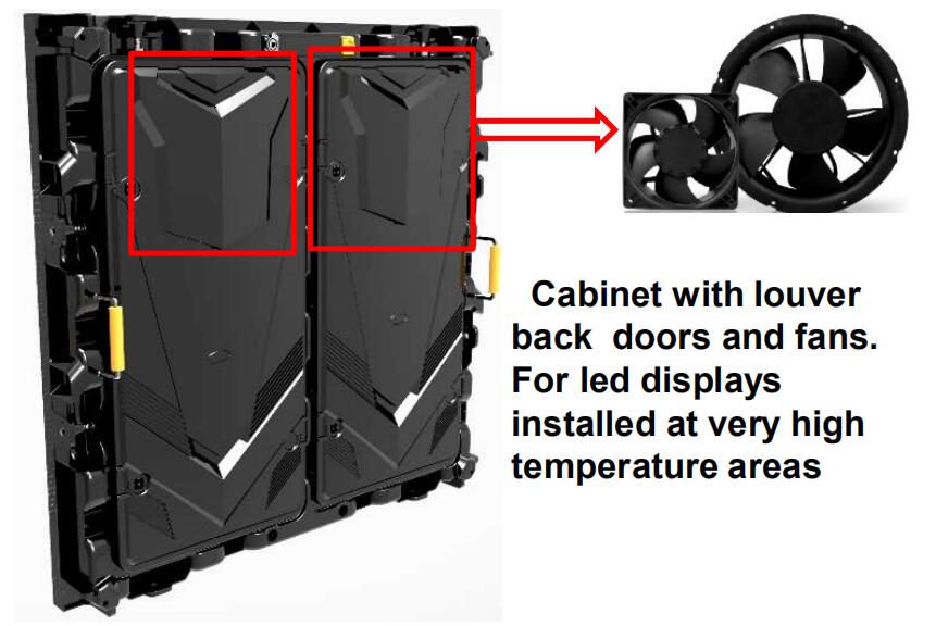 Front access led video wall